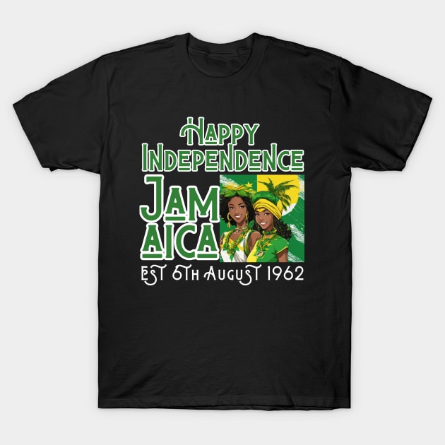 Happy Independence Jamaica Est 6th August 1962, Jamaican T-Shirt by click2print